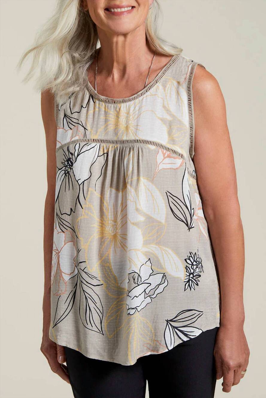 NEW TRIBAL sosie sleeveless blouse in mink